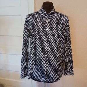 Land's End Navy/White Shirt, sz 16